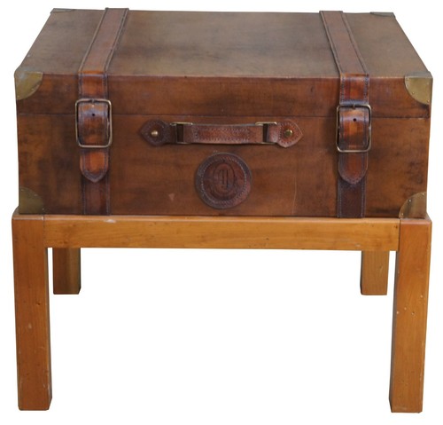 1994 leather steamer trunk - leather,